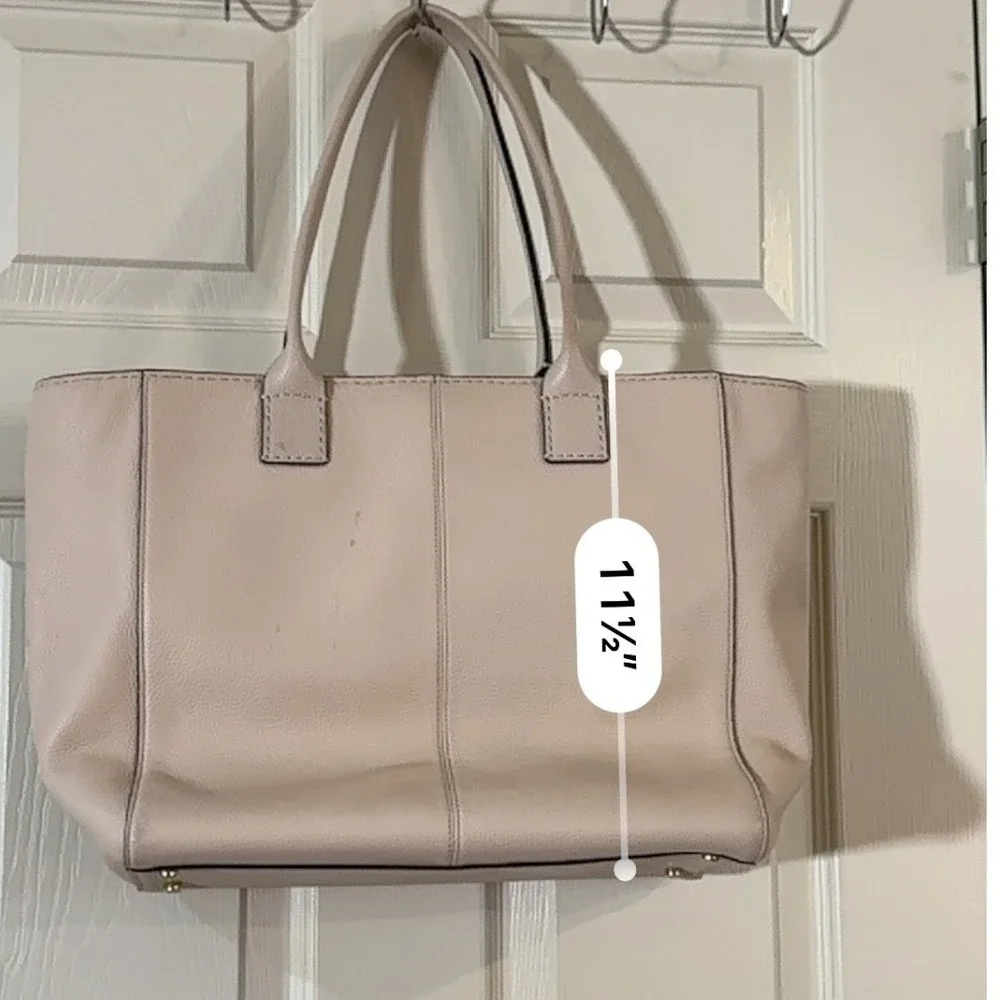 Kate Spade New‎ York Pink Pebbled Leather Whipstitch Tote  Shoulder Bag Gold HW